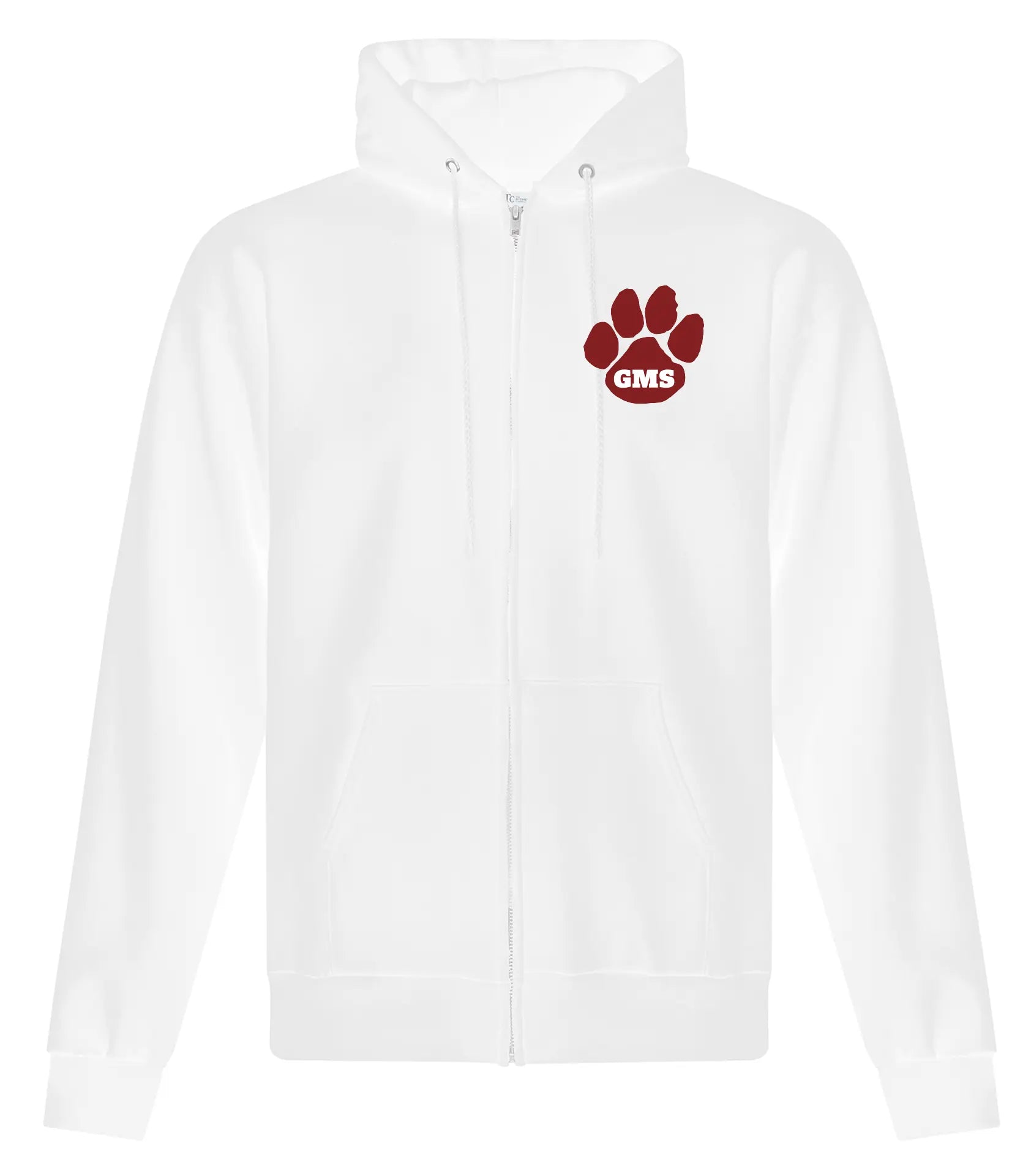 UNISEX FLEECE FULL ZIP HOODED SWEATSHIRT - PAW SPLIT