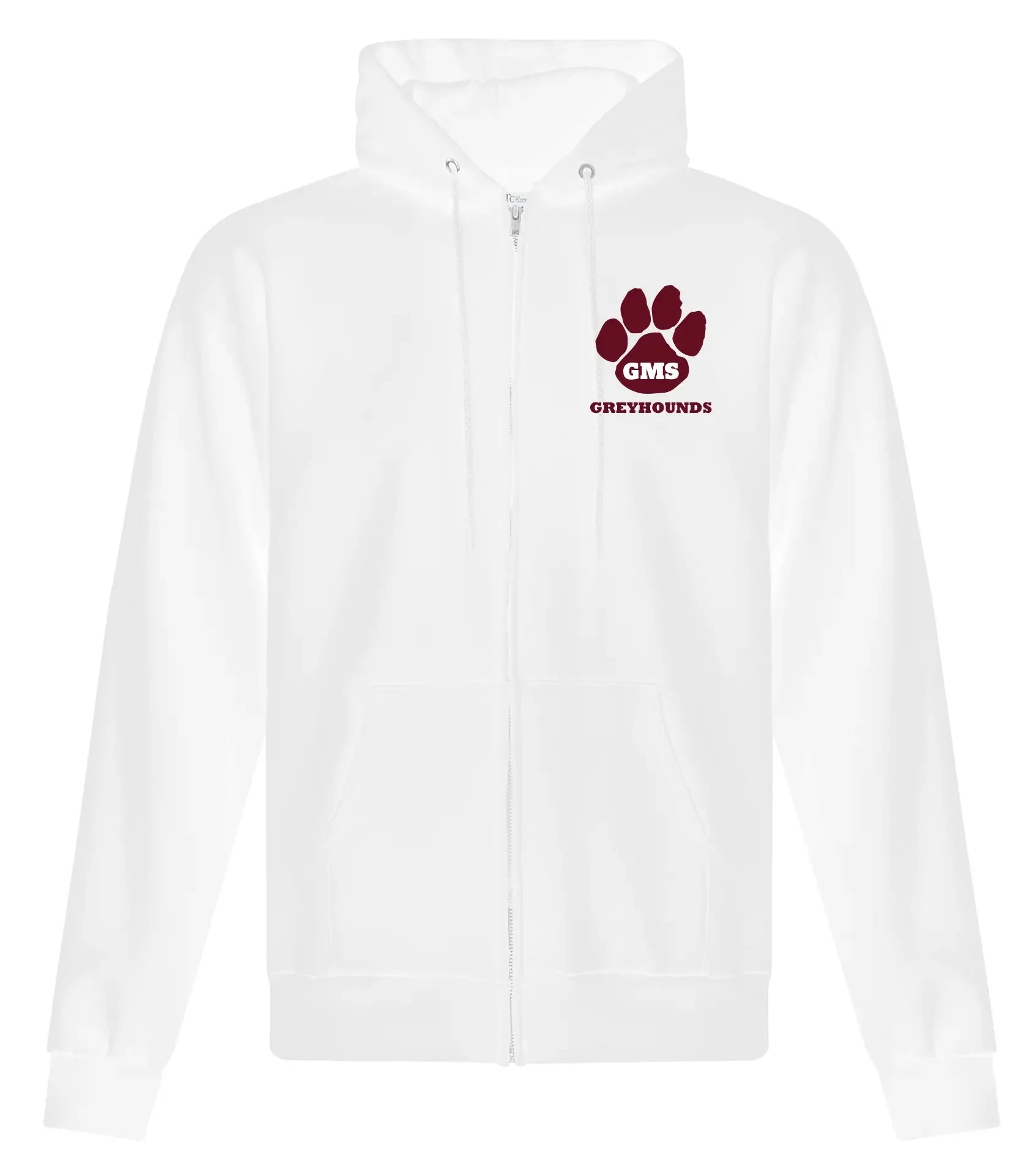UNISEX FLEECE FULL ZIP HOODED SWEATSHIRT - PAW
