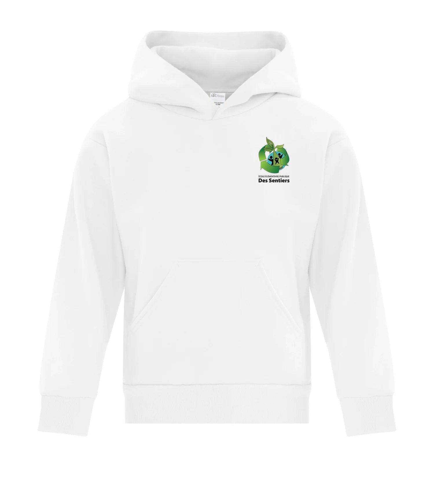 FLEECE YOUTH HOODED SWEATSHIRT - LEFT CHEST LOGO
