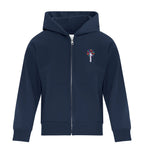 FLEECE FULL ZIP HOODED YOUTH SWEATSHIRT
