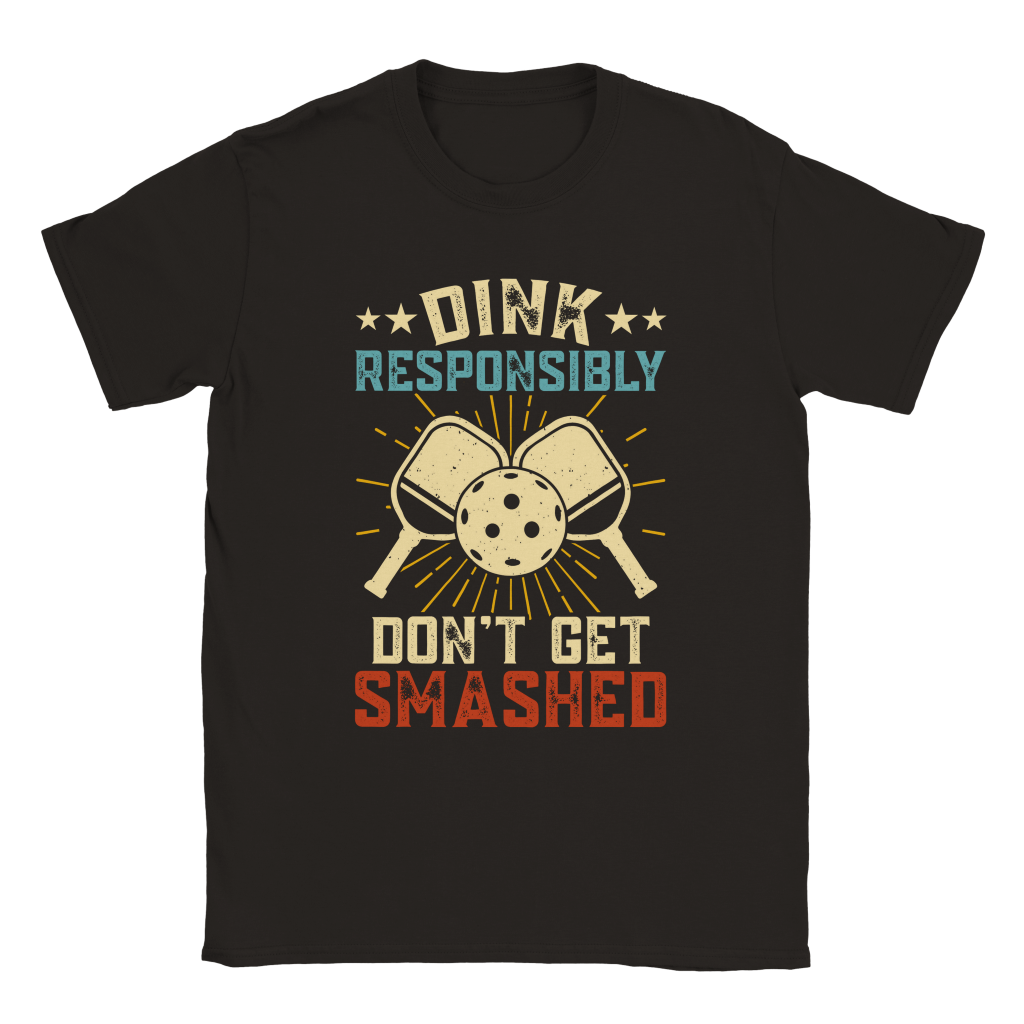 Pickleball - dink responsibly - 50/50 cotton poly unisex t-shirt - Ladybug Designs