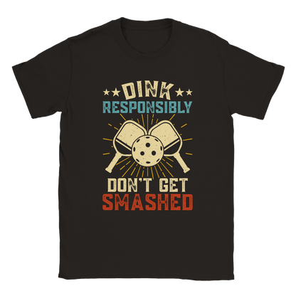 Pickleball - dink responsibly - 50/50 cotton poly unisex t-shirt - Ladybug Designs