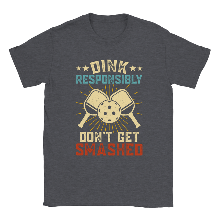Pickleball - dink responsibly - 50/50 cotton poly unisex t-shirt - Ladybug Designs