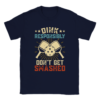 Pickleball - dink responsibly - 50/50 cotton poly unisex t-shirt - Ladybug Designs