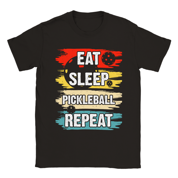 Pickleball - eat sleep pickleball - 50/50 cotton poly unisex t-shirt - Ladybug Designs