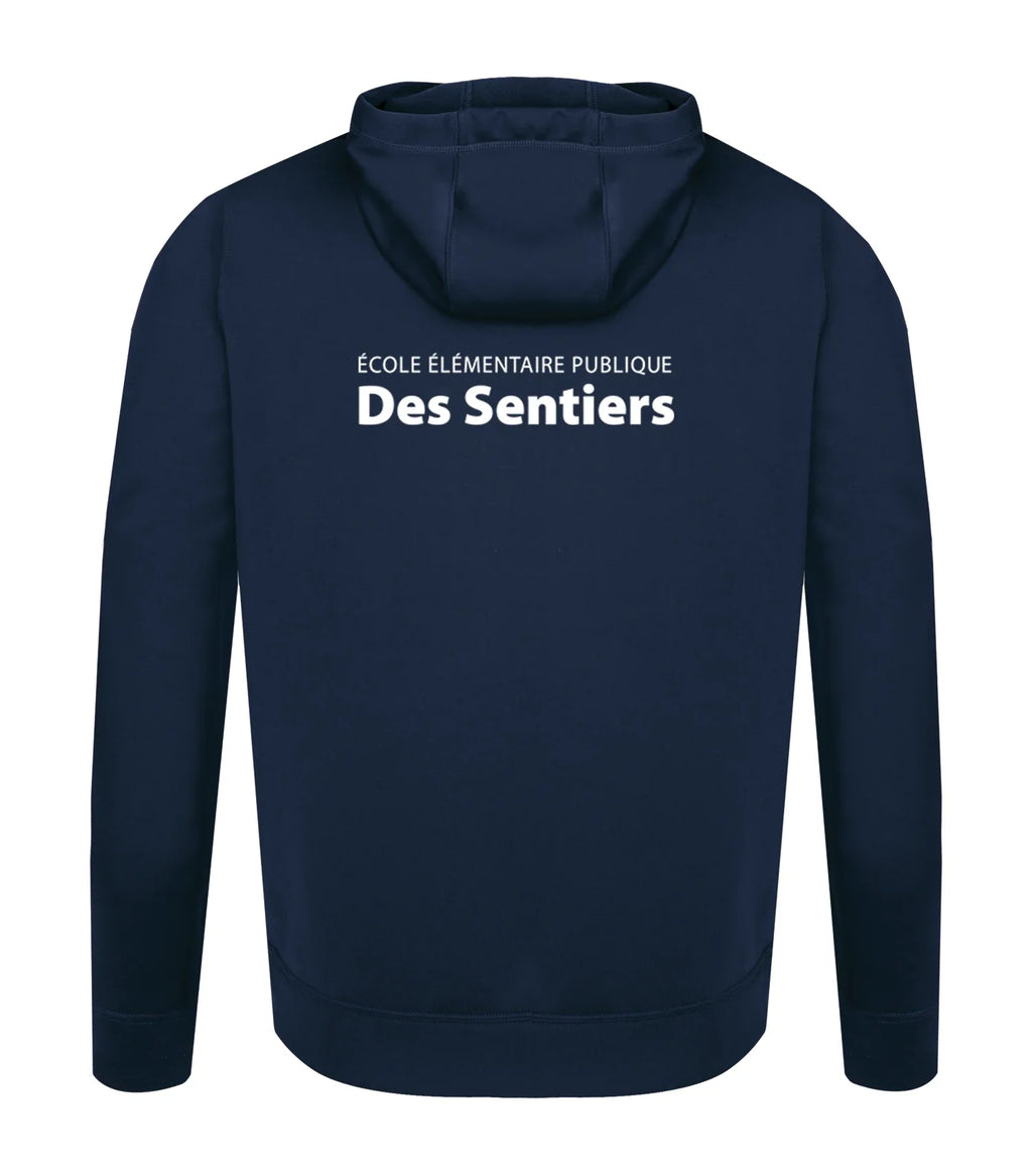POLYFLEECE HOODED SWEATSHIRT - SPLIT FRONT/BACK LOGO