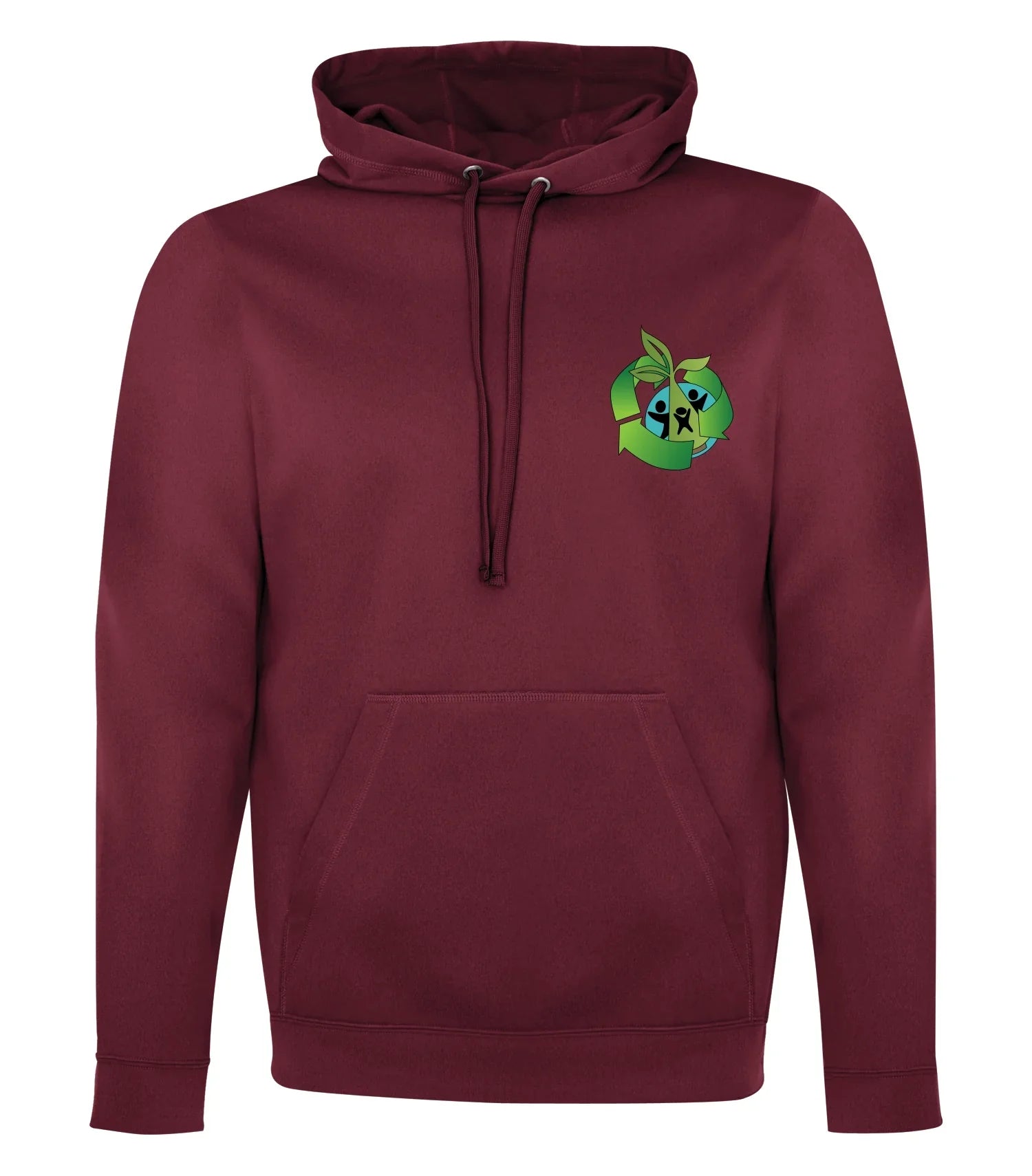 POLYFLEECE HOODED SWEATSHIRT - SPLIT FRONT/BACK LOGO