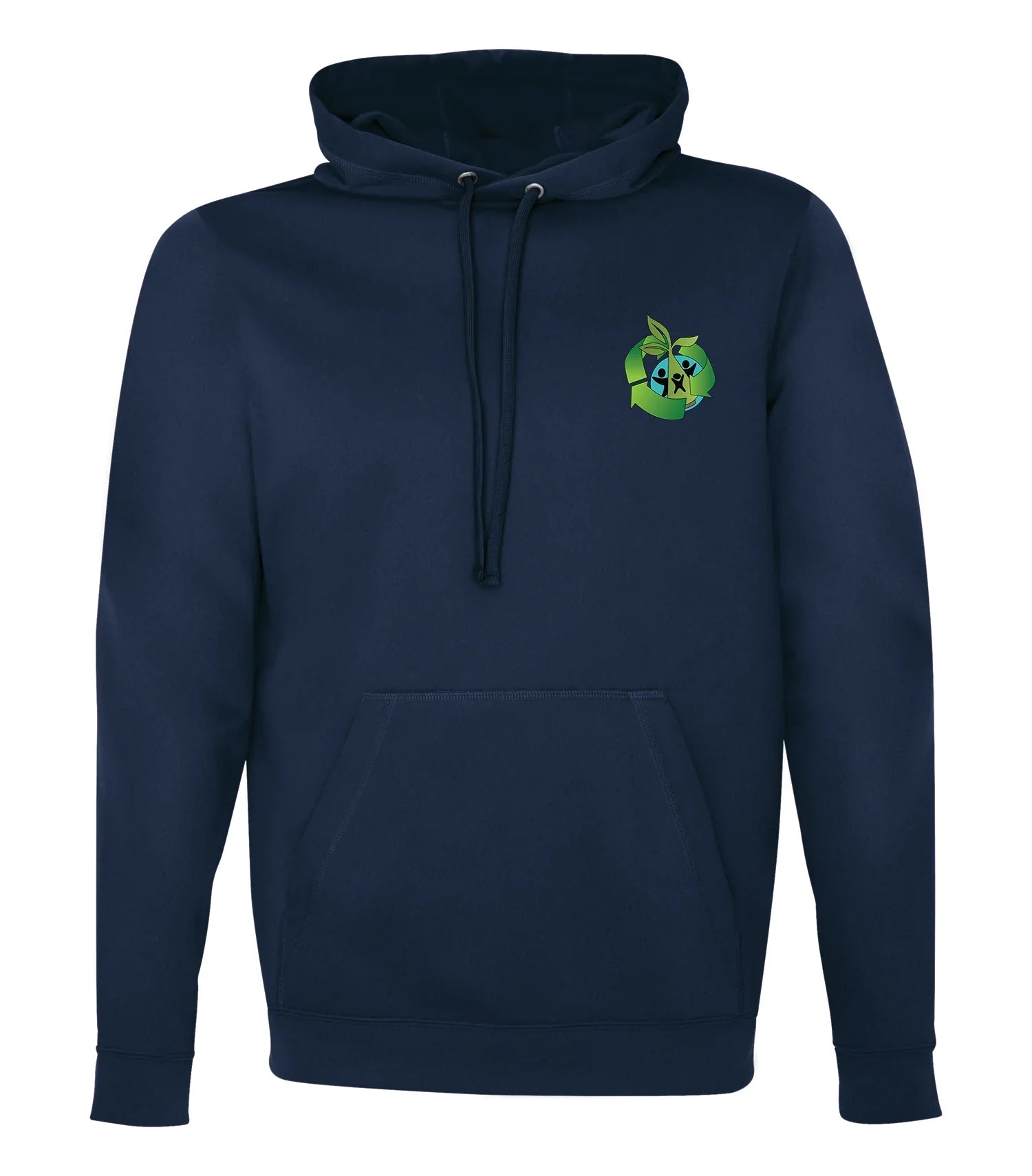 POLYFLEECE HOODED SWEATSHIRT - SPLIT FRONT/BACK LOGO