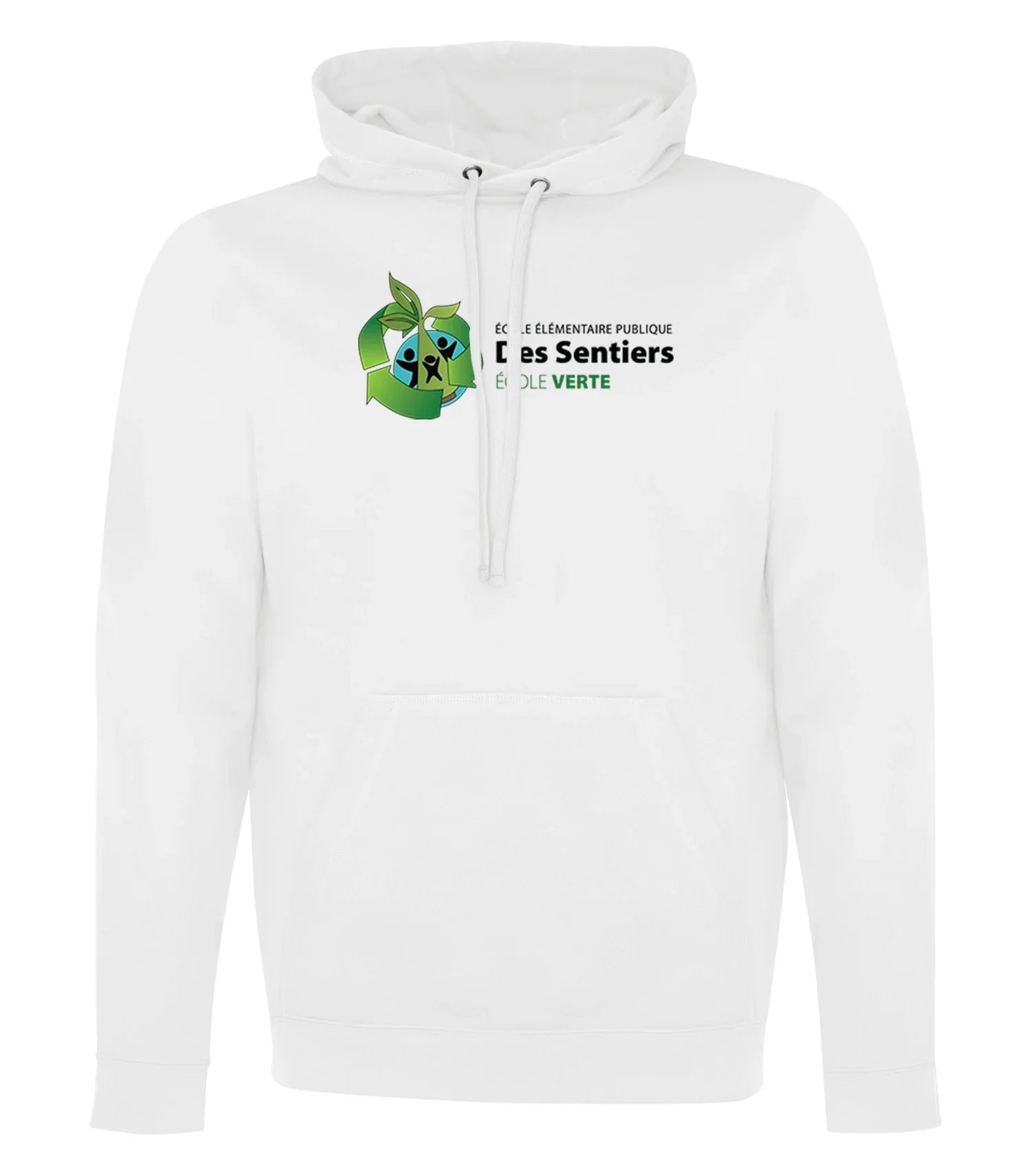 POLYFLEECE HOODED SWEATSHIRT - ACROSS CHEST LOGO