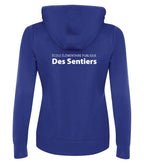 SWEAT-SHIRT À CAPUCHE EN POLYPOLAIRE POUR FEMME - LOGO FENDU DEVANT/DOS