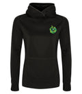 POLYFLEECE HOODED LADIES' SWEATSHIRT - SPLIT FRONT / BACK LOGO