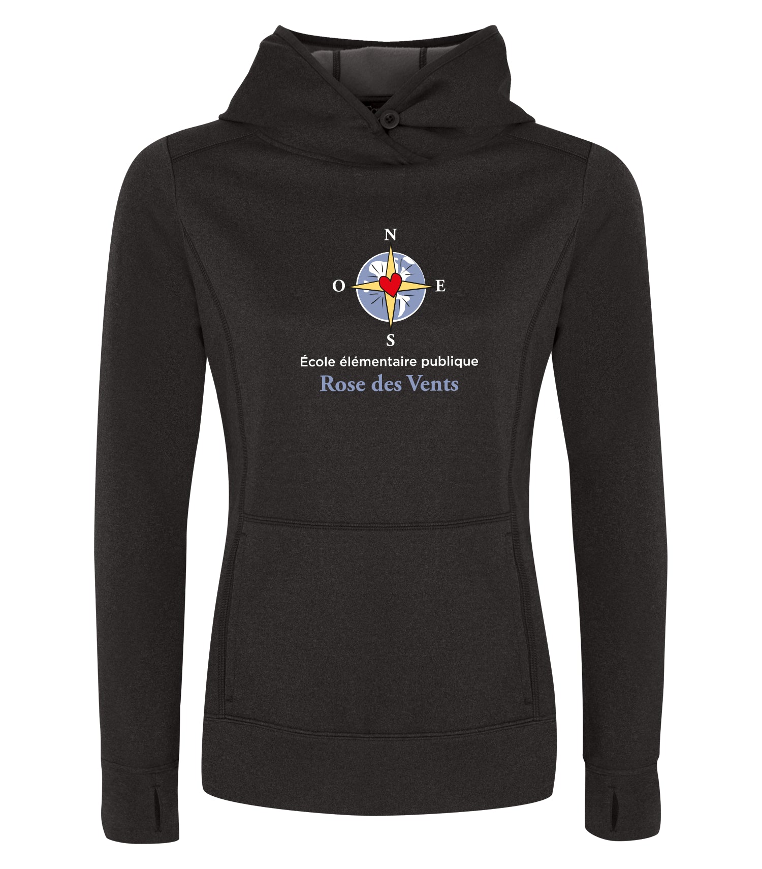 Ladies Polyester Fleece Hooded Sweatshirt