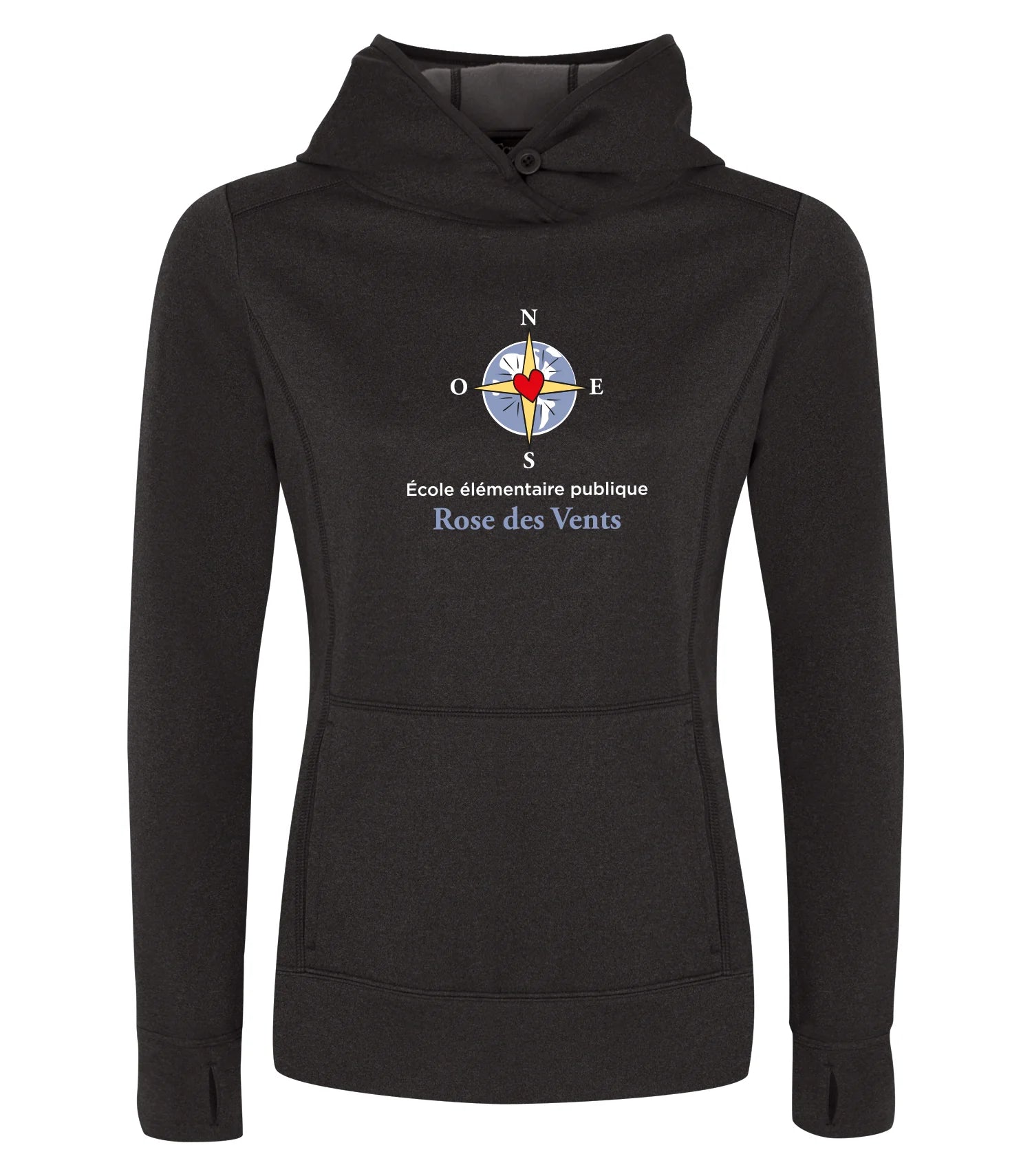 Ladies Polyester Fleece Hooded Sweatshirt