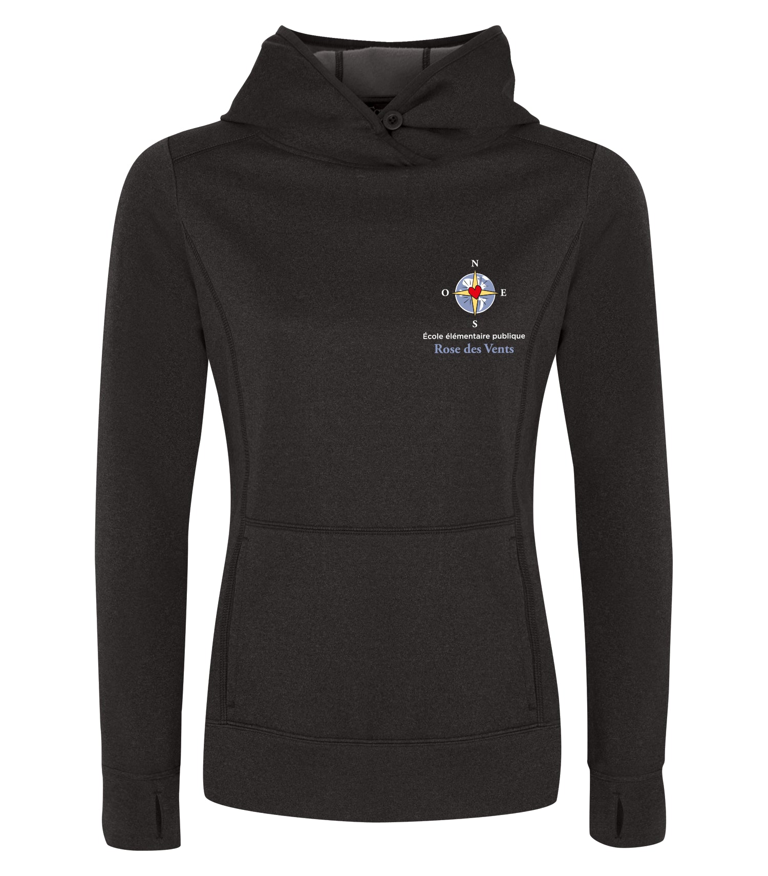 Ladies Polyester Fleece Hooded Sweatshirt