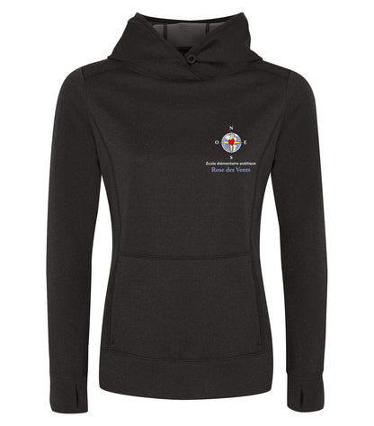Ladies Polyester Fleece Hooded Sweatshirt