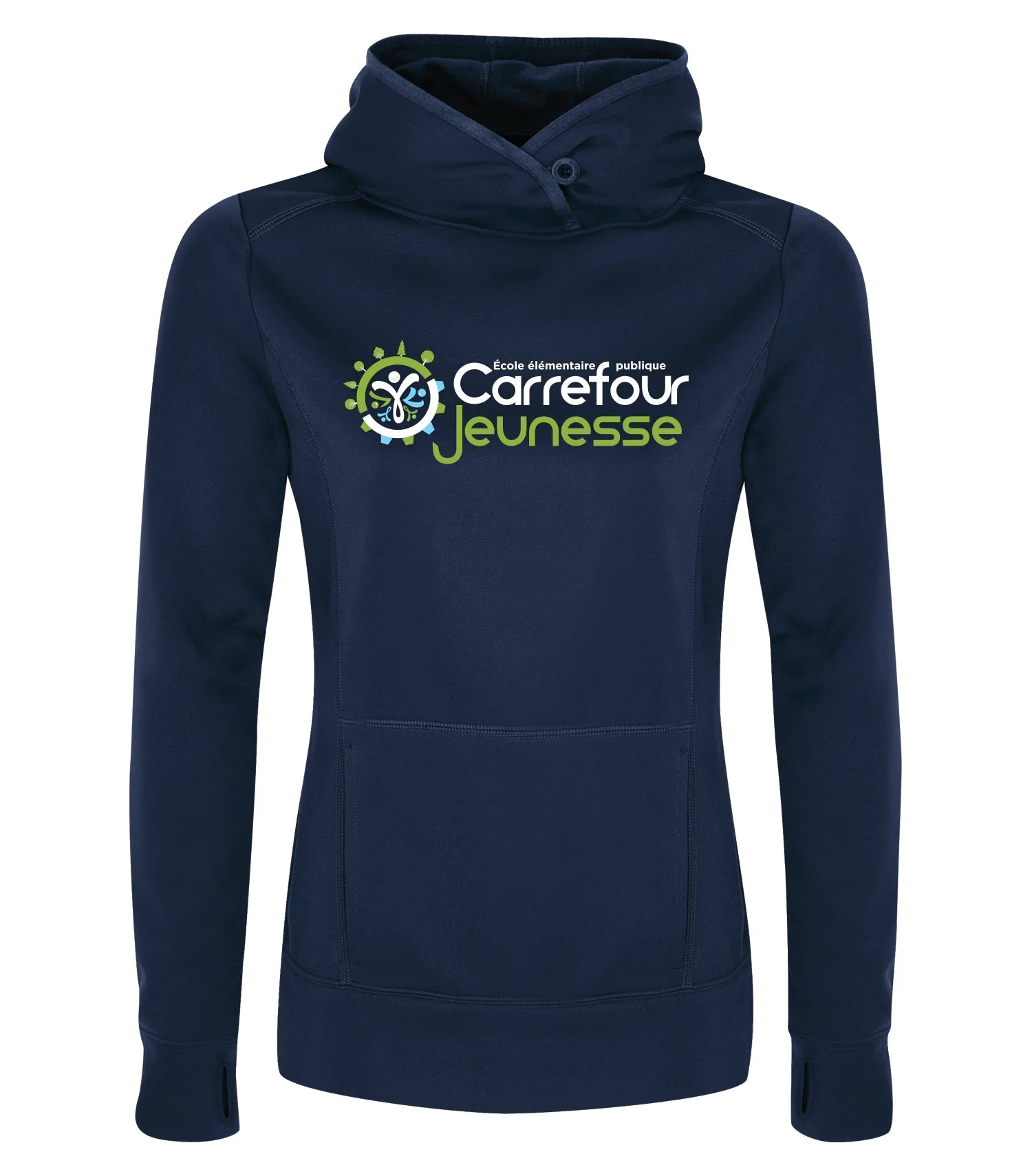 Ladies Polyester Fleece Hooded Sweatshirt