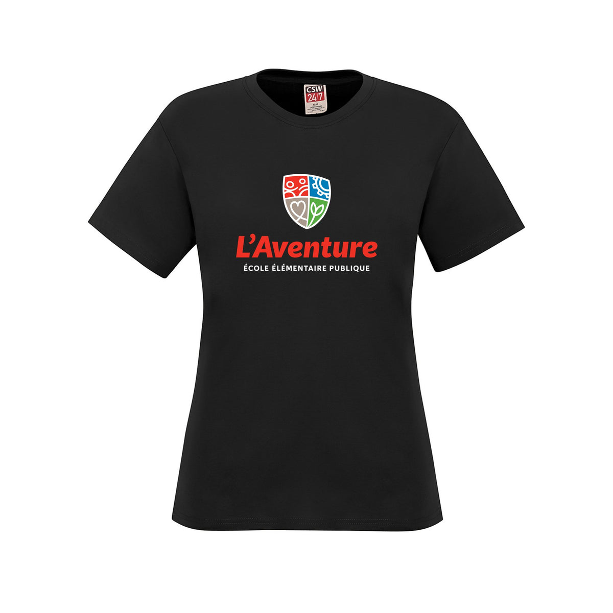 School Logo · Front · Black
