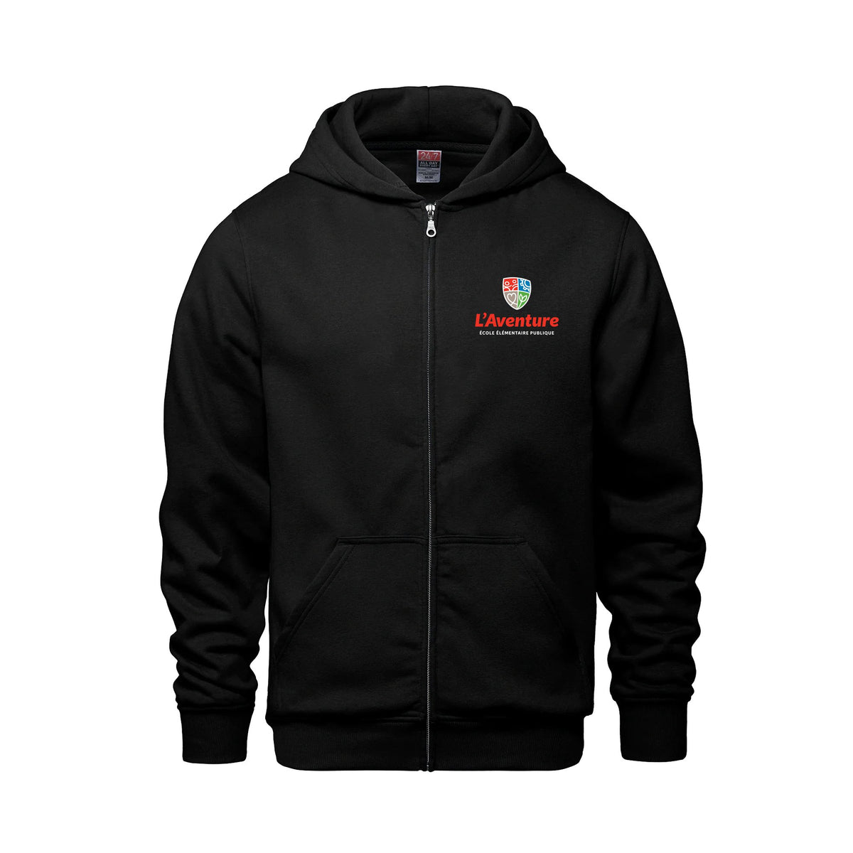 School Logo · Front · Black
