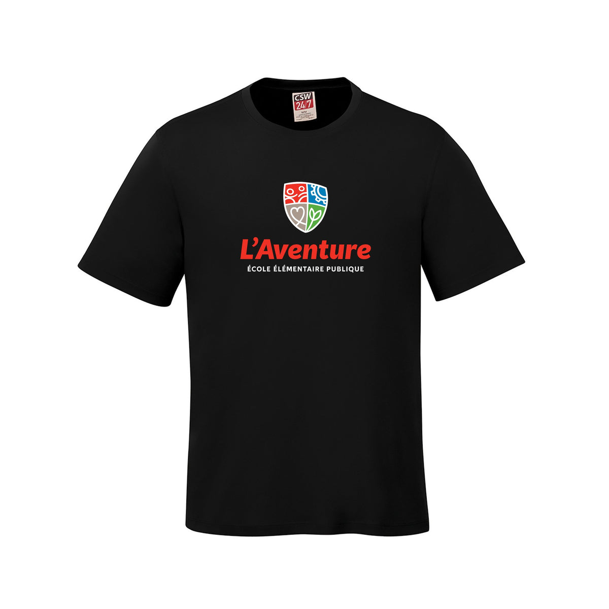 School Logo · Front · Black