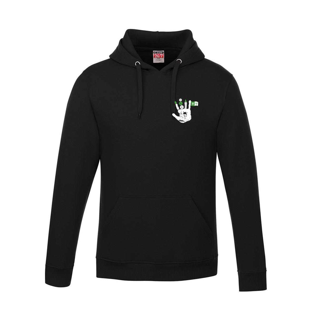 School Logo · Front · Black