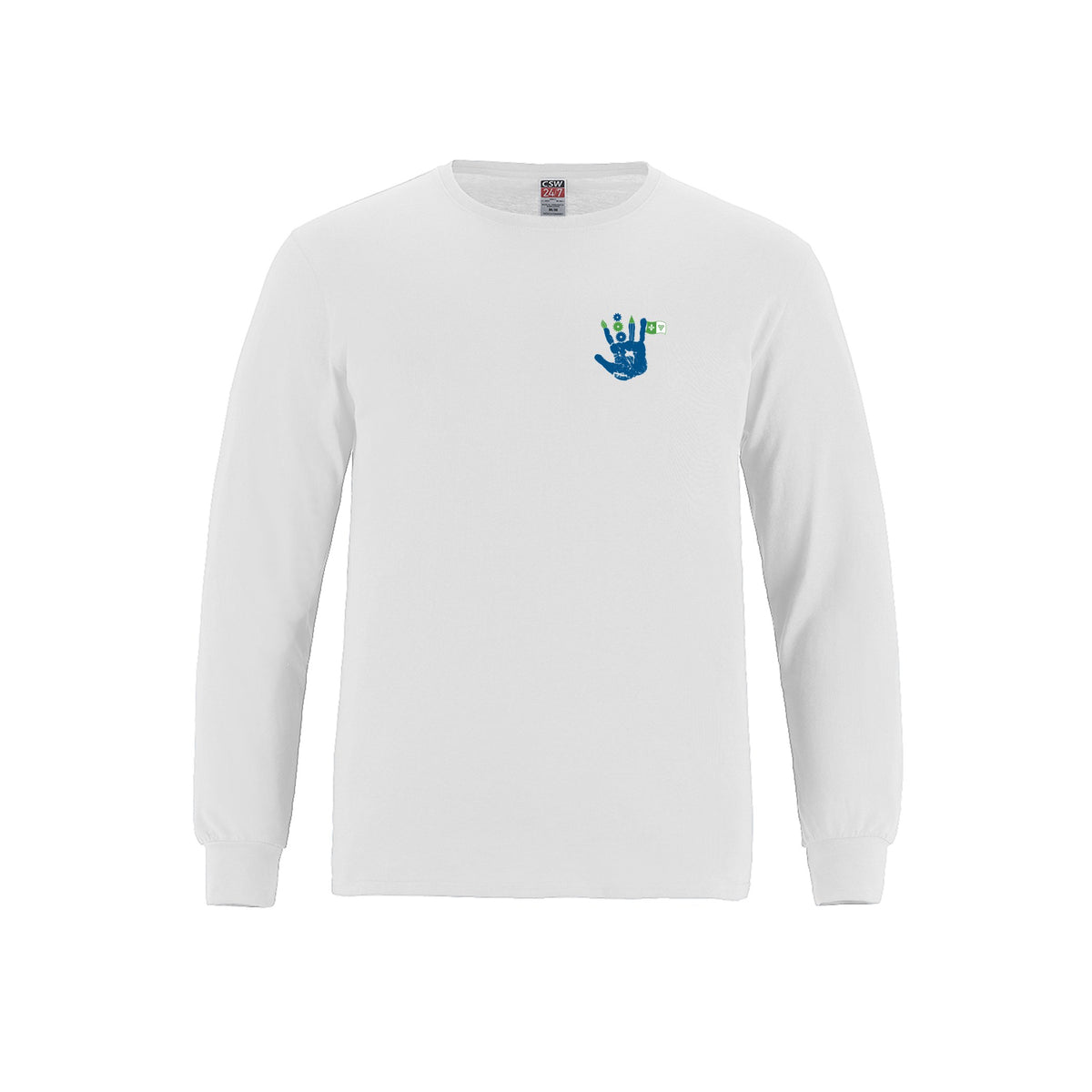 School Logo · Front · White