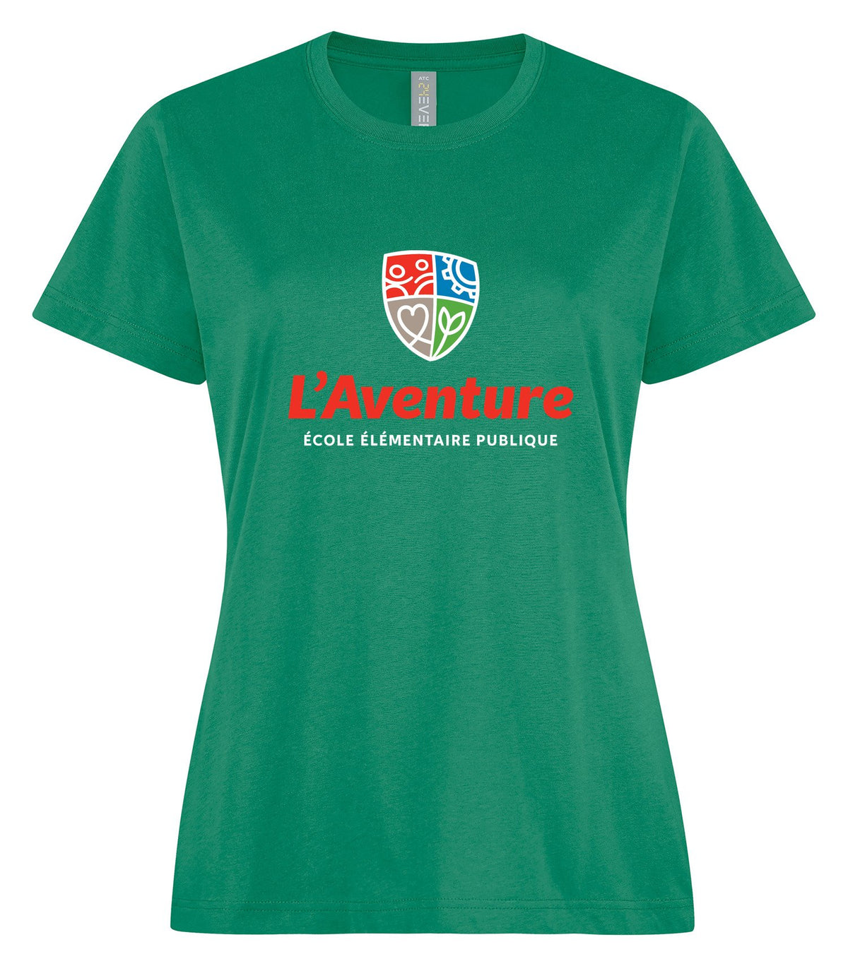 School Logo · Front · Kelly Green