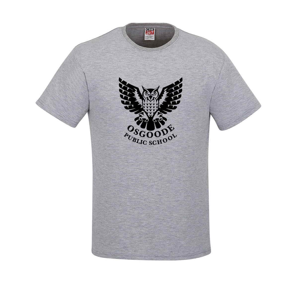 School Logo · Front · Athletic Grey Heather