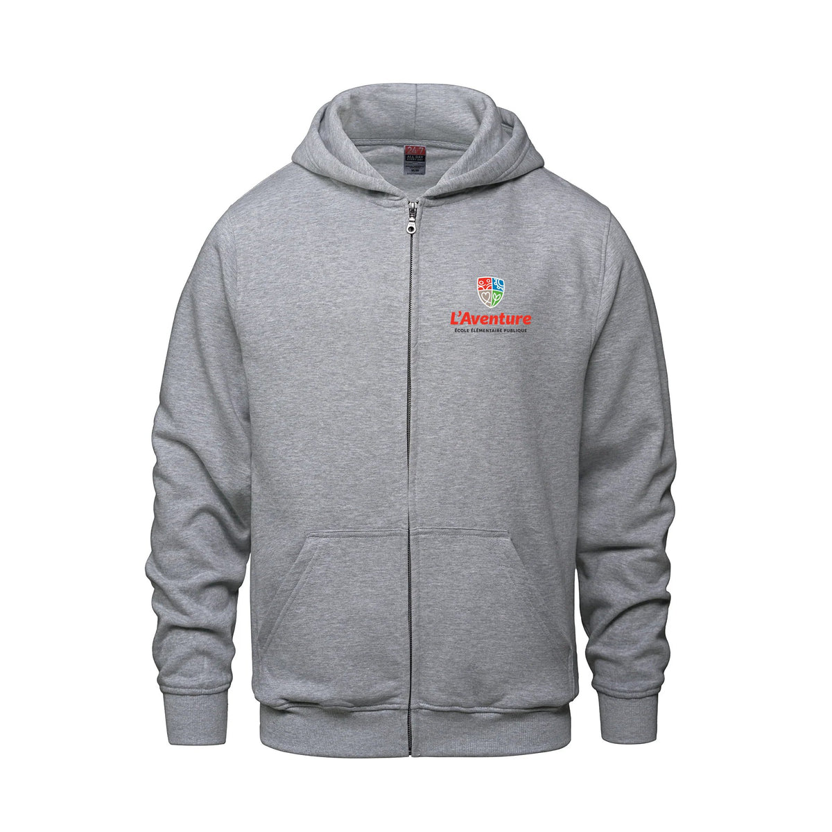 School Logo · Front · Athletic Grey Heather