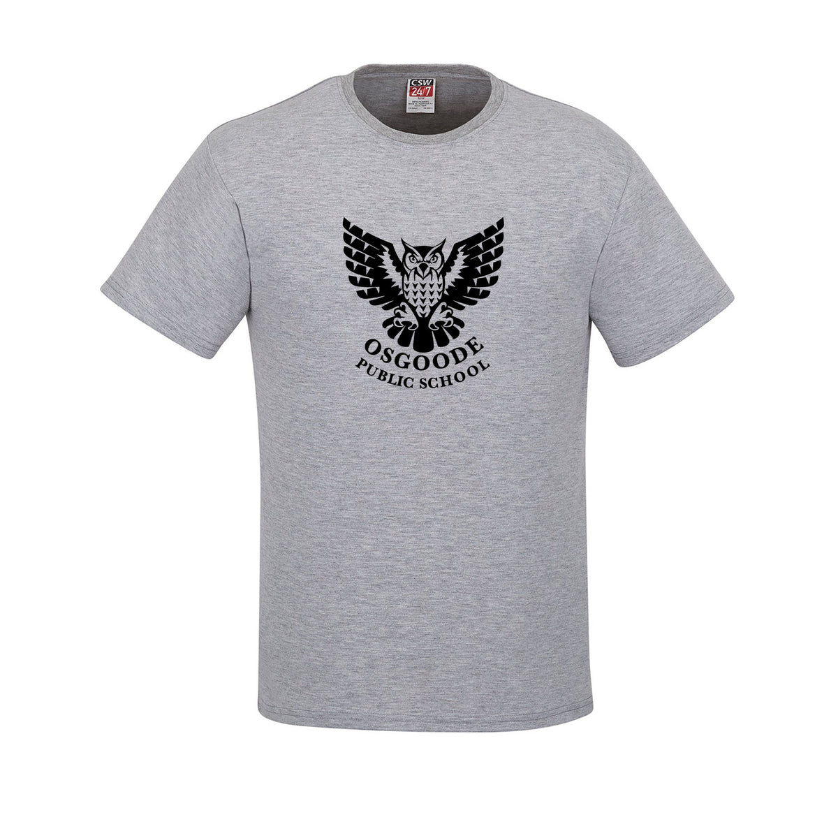 School Logo · Front · Athletic Grey Heather
