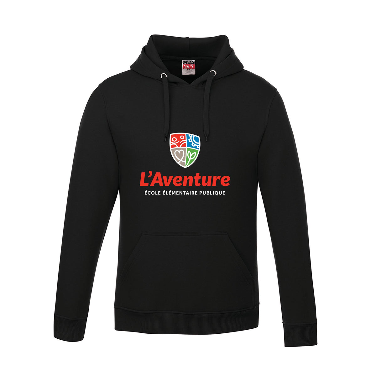 School Logo · Front · Black