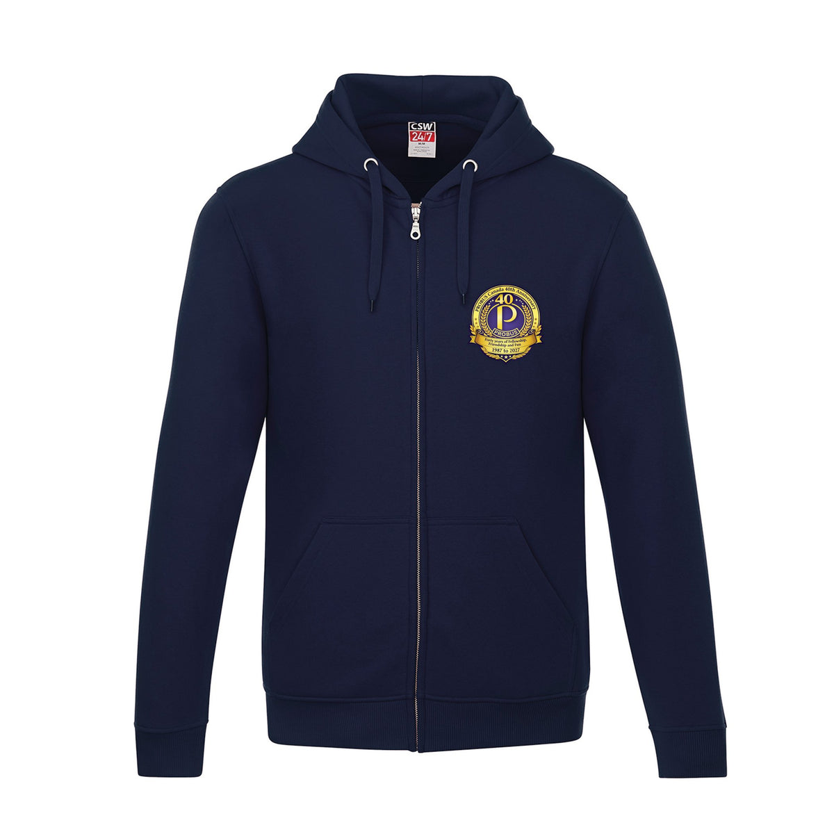 Anniversary Logo · Front · Navy
