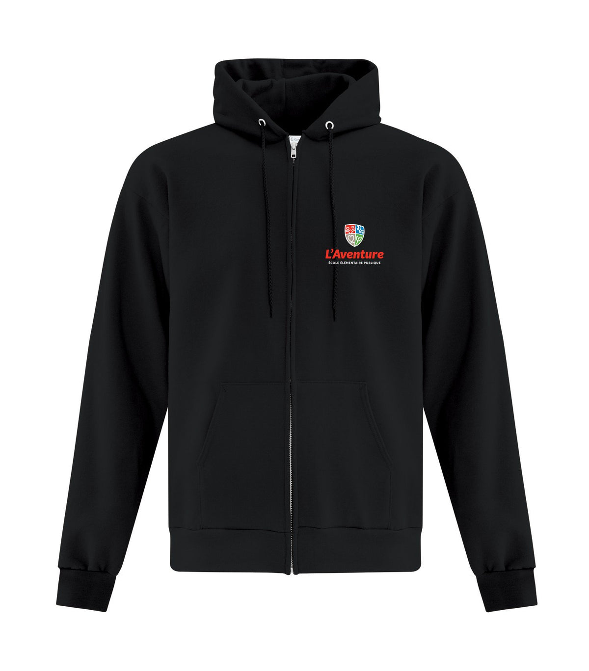 School Logo · Front · Black
