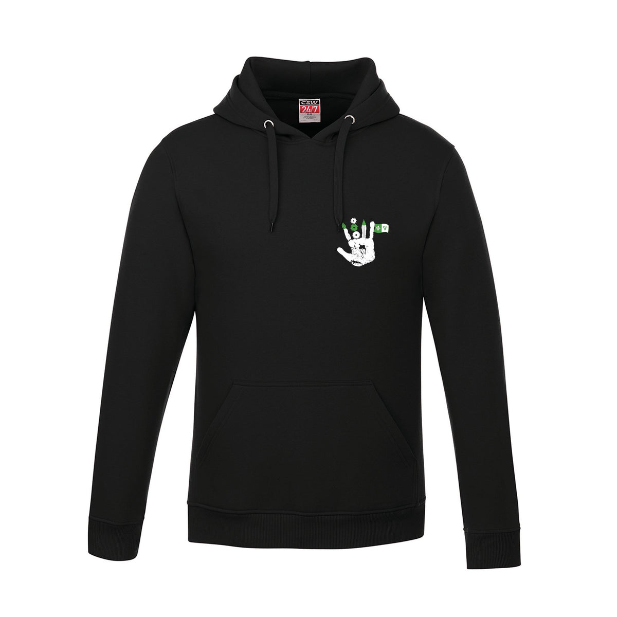 School Logo · Front · Black