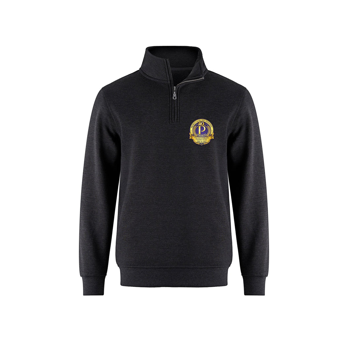 Anniversary Logo · Front · Charcoal Heather