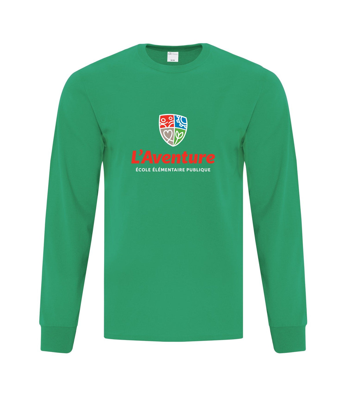 School Logo · Front · Kelly Green