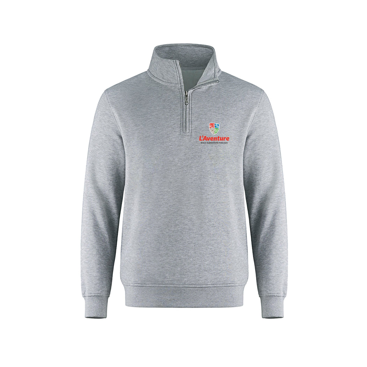 School Logo · Front · Athletic Grey Heather
