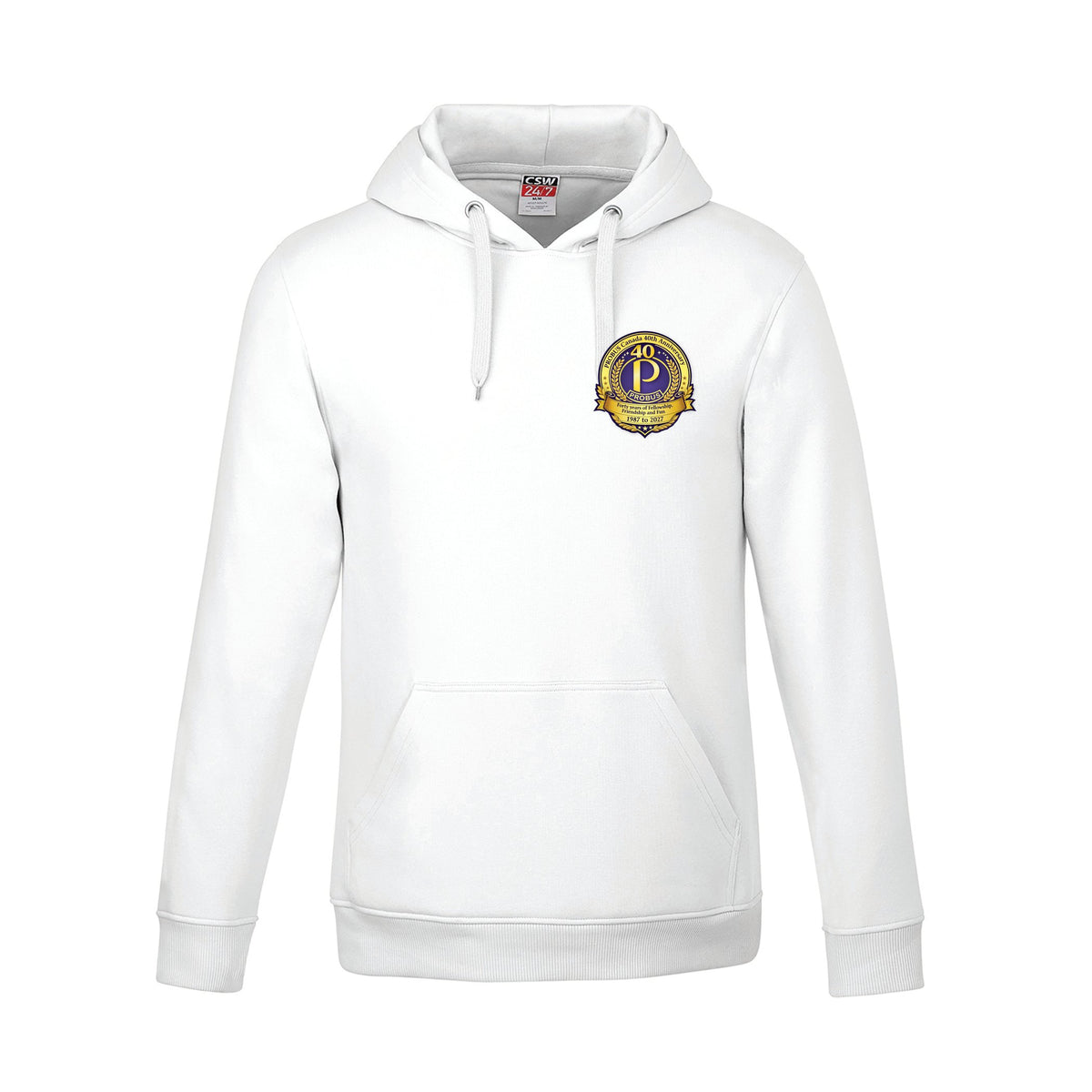 Anniversary Logo · Front · White