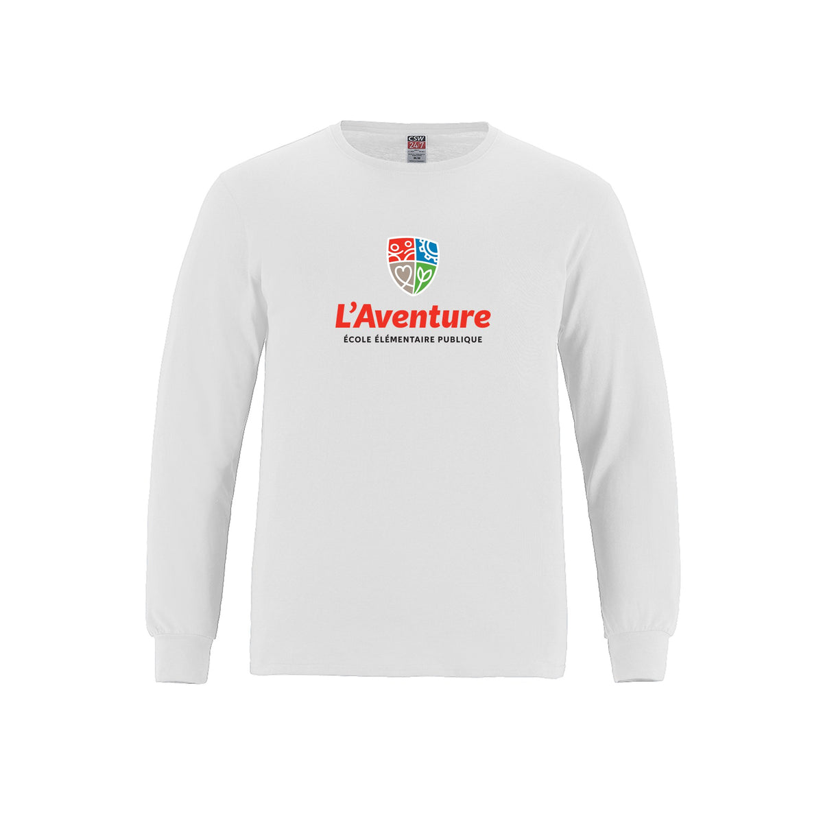 School Logo · Front · White