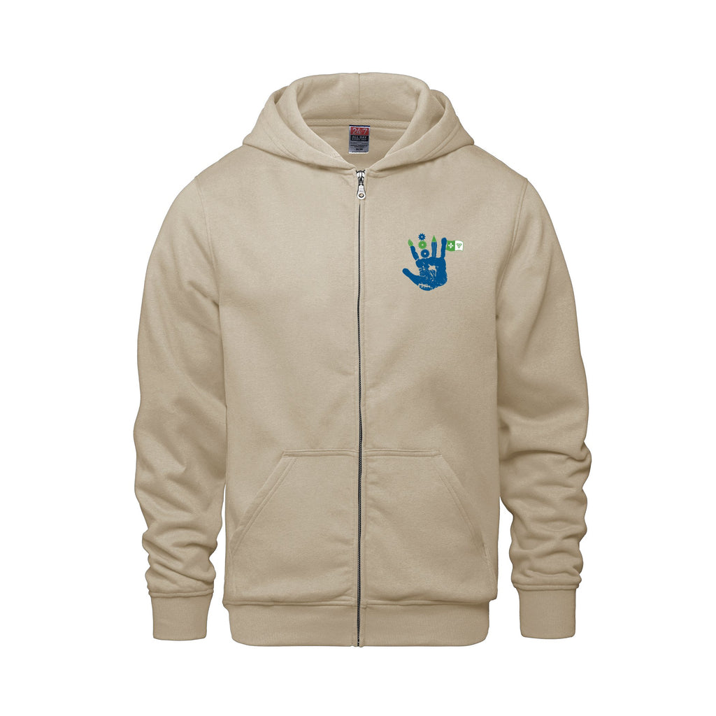School Logo · Front · Sand