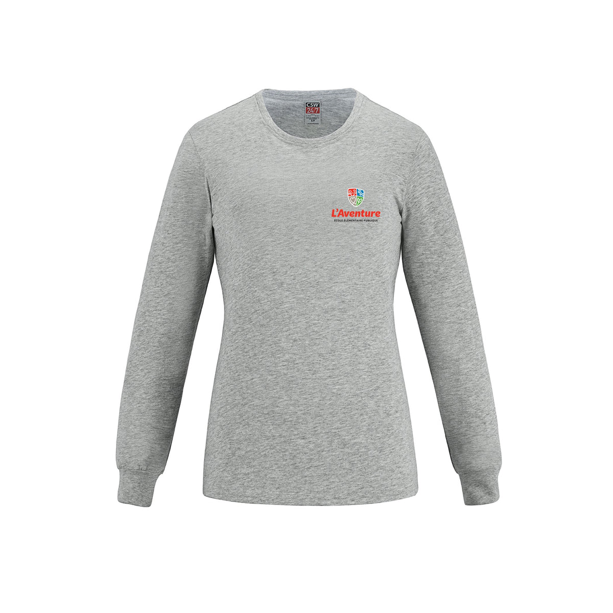 School Logo · Front · Athletic Grey Heather