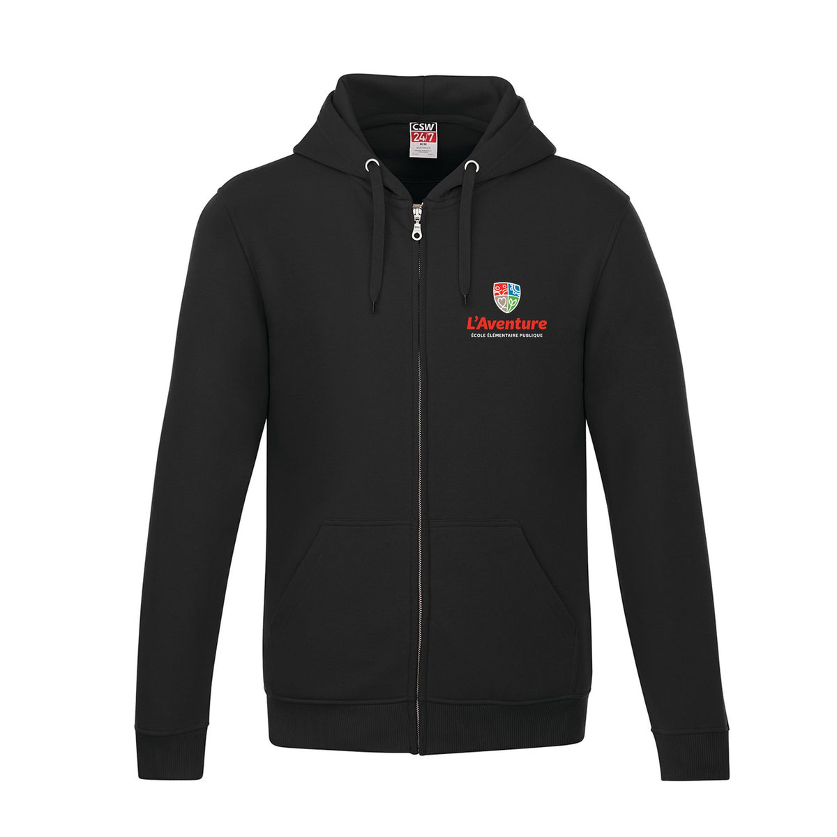 School Logo · Front · Black