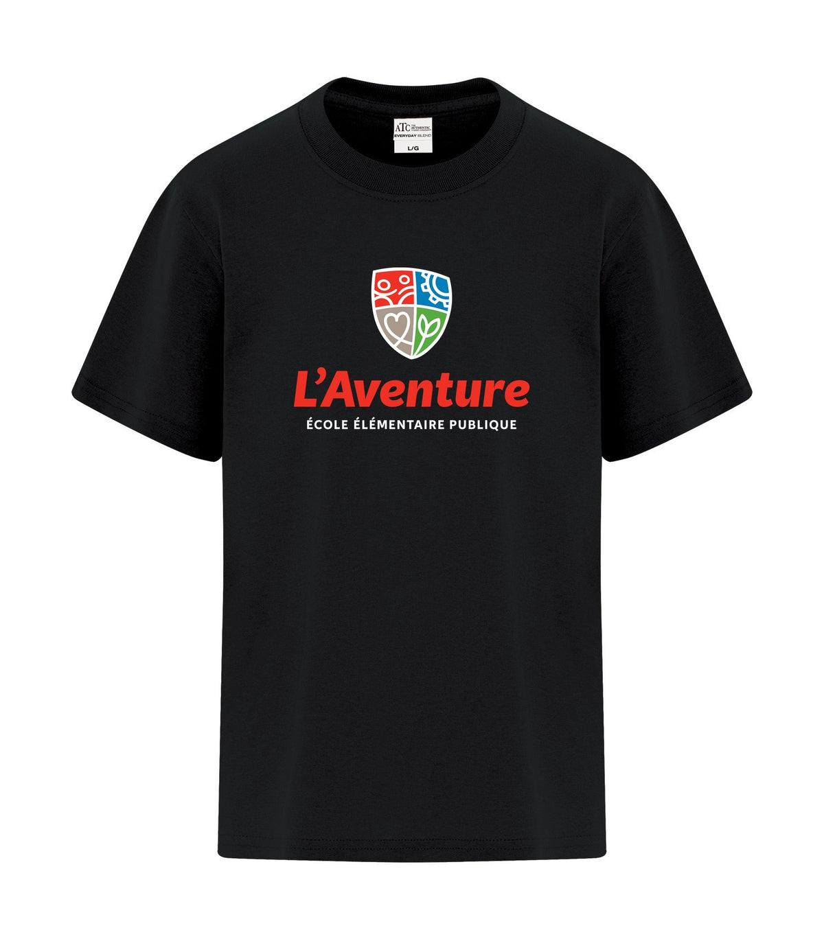 School Logo · Front · Black