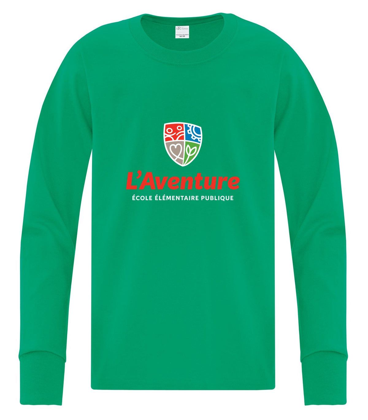 School Logo · Front · Kelly Green