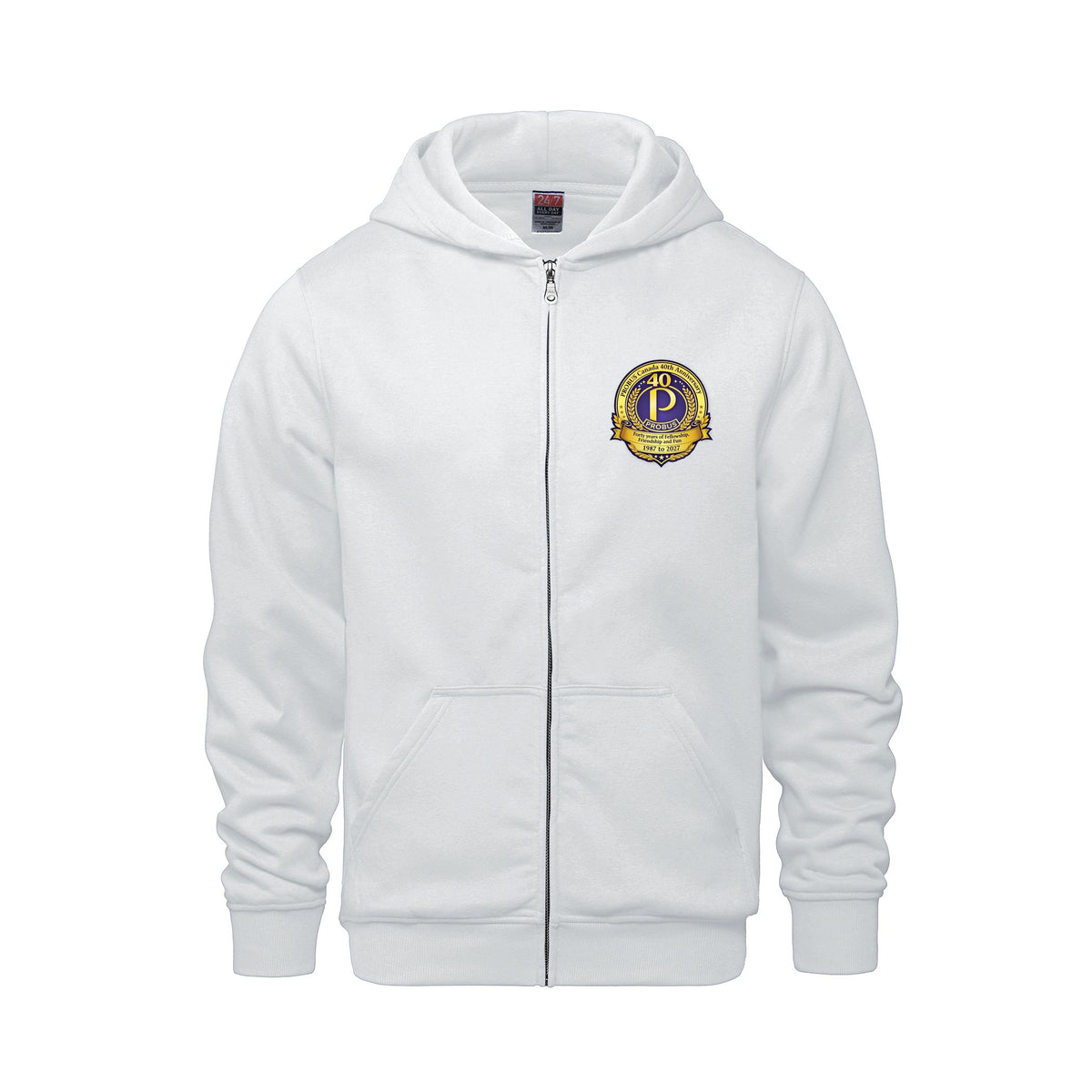 Anniversary Logo · Front · White