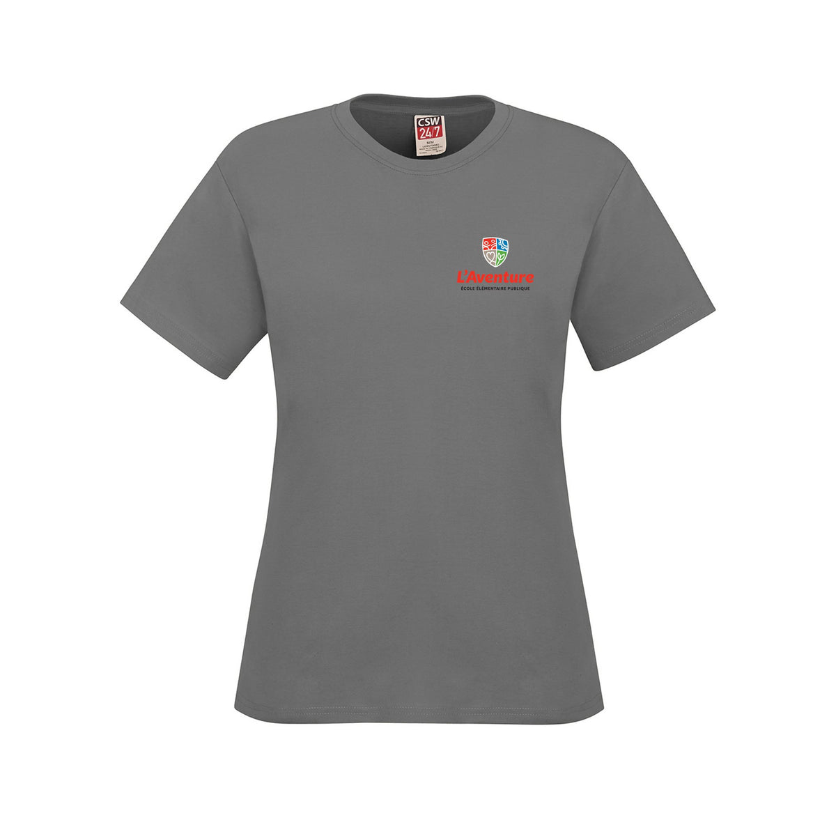 School Logo · Front · Athletic Grey Heather