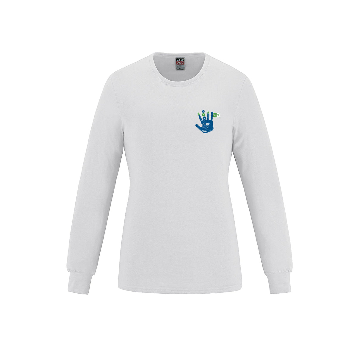 School Logo · Front · White