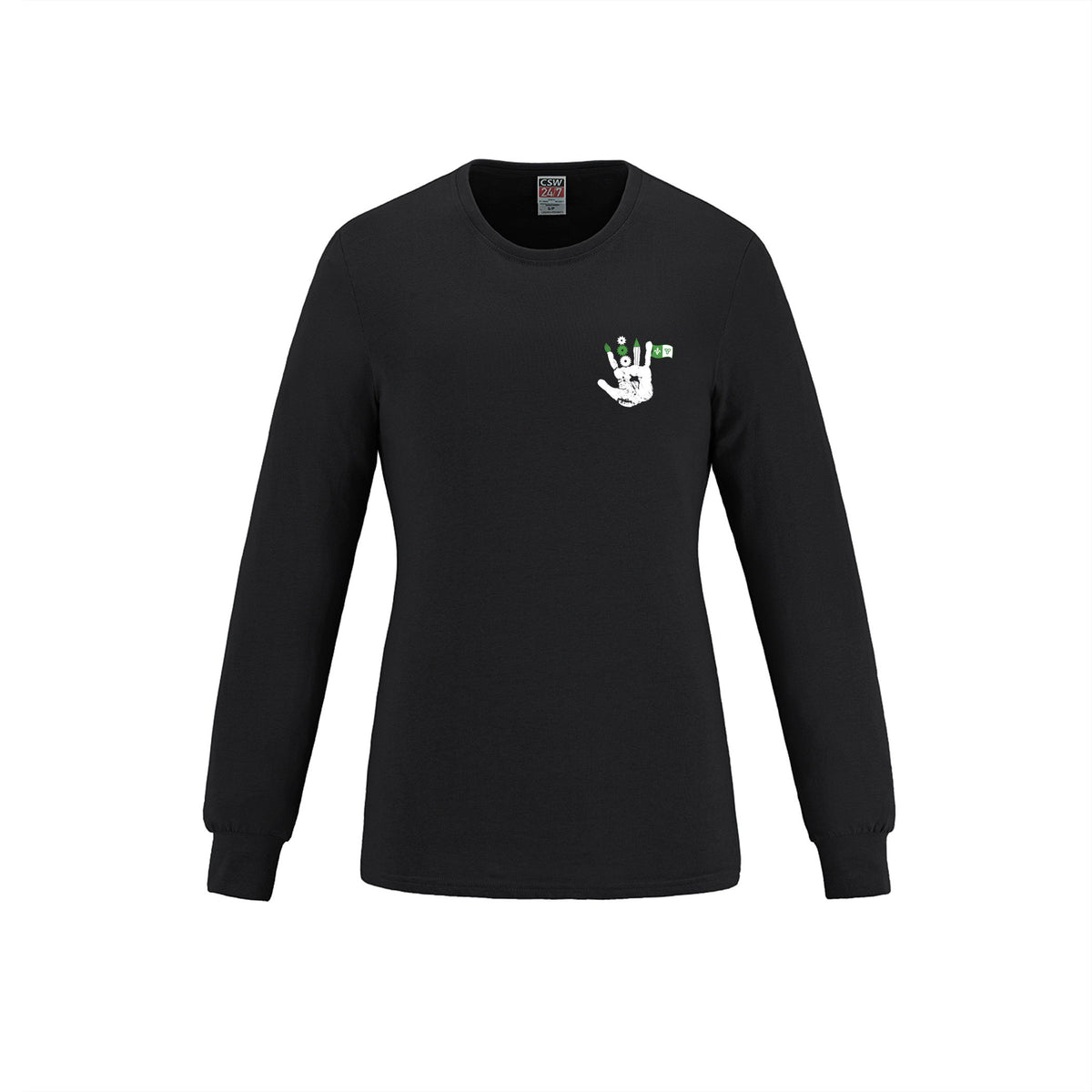 School Logo · Front · Black