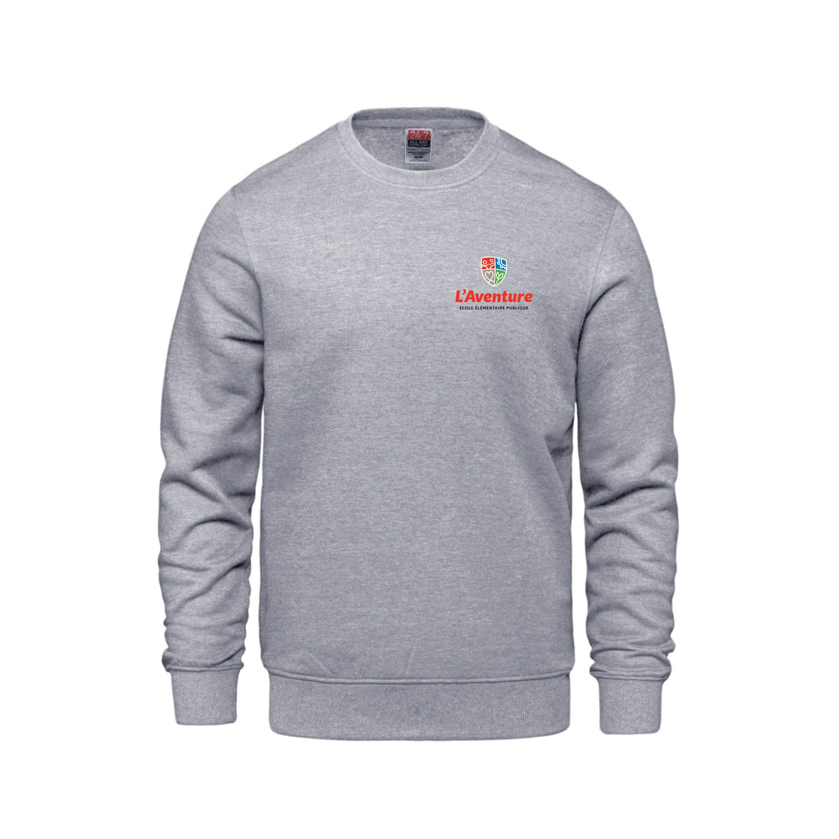 School Logo · Front · Athletic Grey Heather