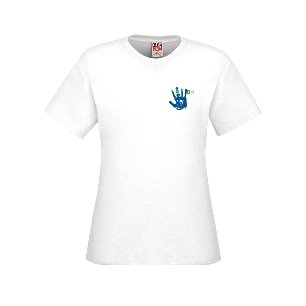 School Logo · Front · White