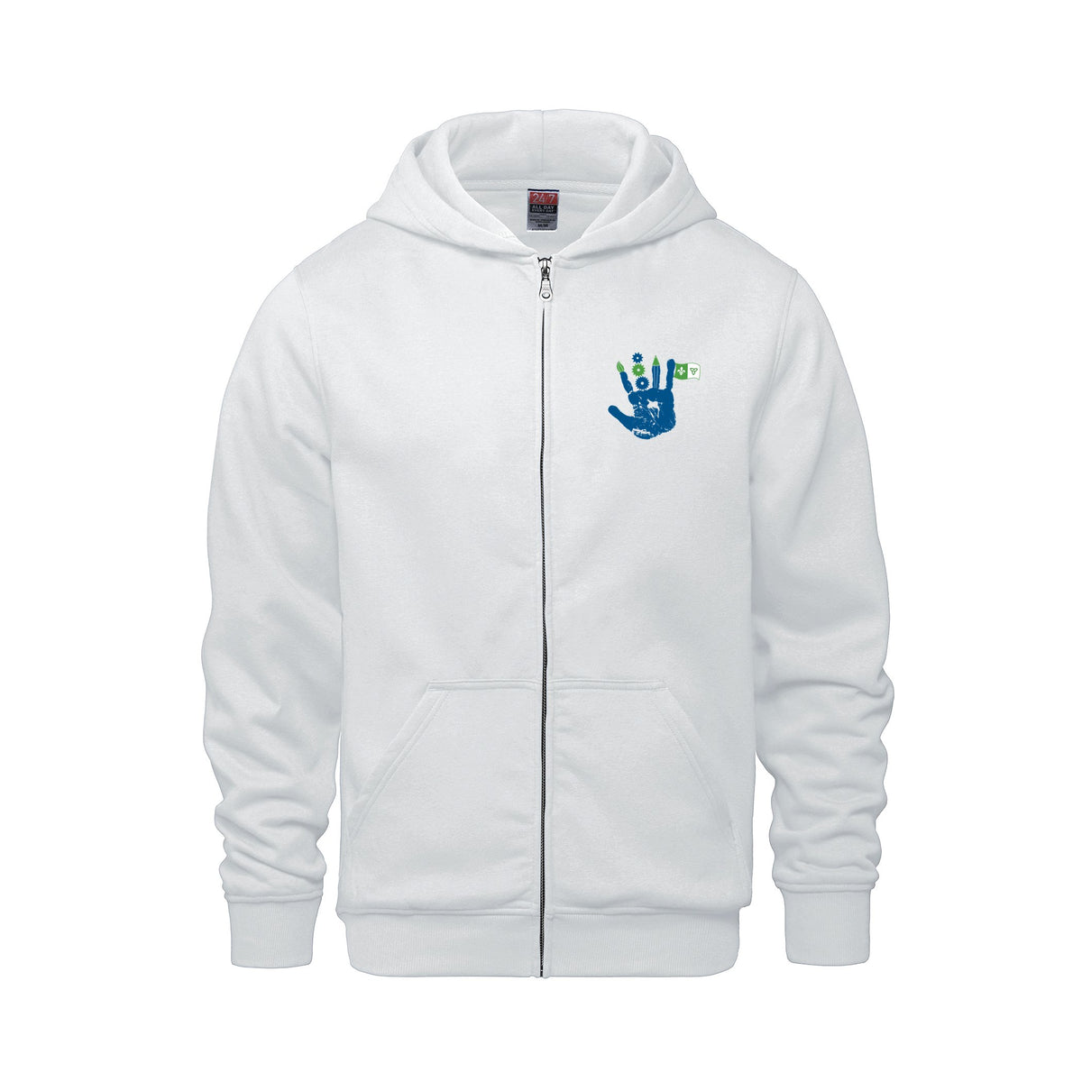 School Logo · Front · White